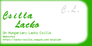 csilla lacko business card